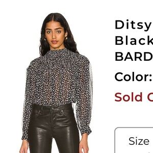 Bardot Floral Black Blouse